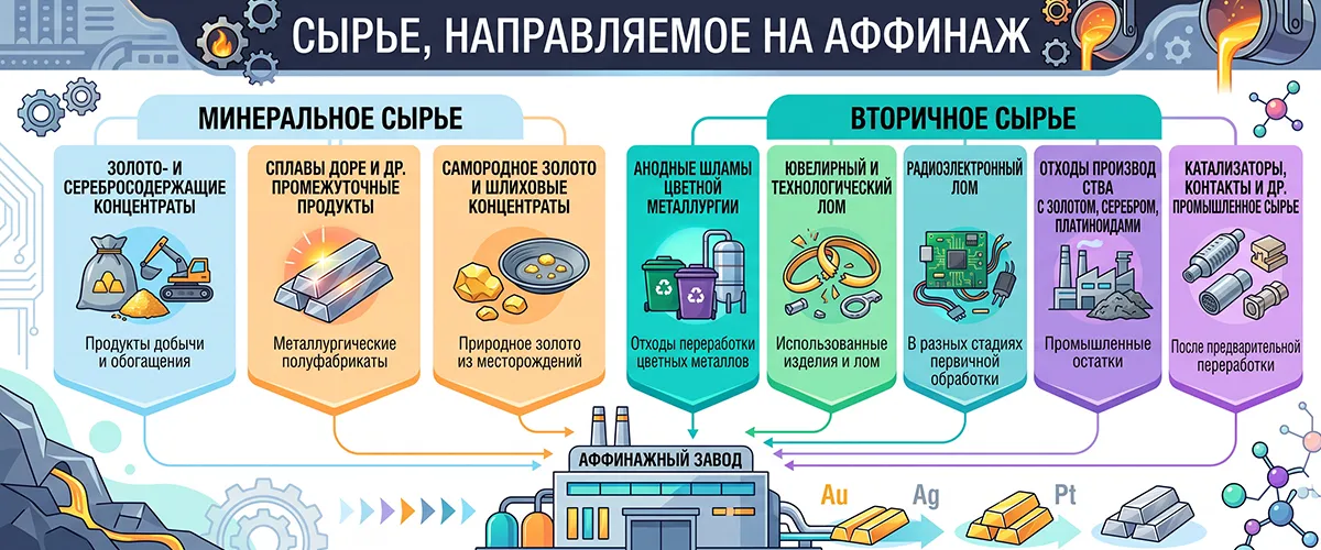 Какое сырье направляют на аффинаж | ООО «СПЕКТР ДМ»