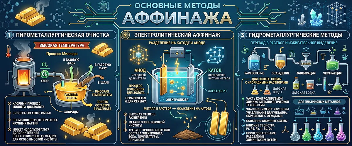 Основные методы аффинажа | ООО «СПЕКТР ДМ»